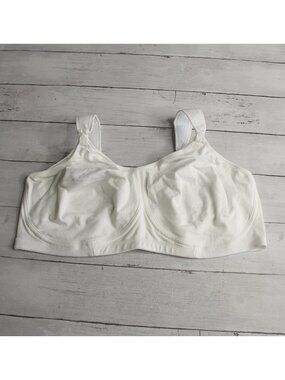 Leading Lady Women's Nursing Bra Plus Size 44DDD Wire Free Full Figure White